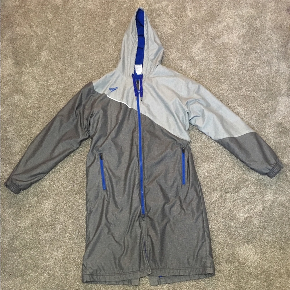 Full length hooded speedo swimming parka!!